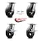 Service Caster 8 Inch Rubber on Steel Swivel Caster Swivel Locks 2 Brakes, 2PK SCC-35S820-RSB-BSL-2-SLB-2 - alternate 5